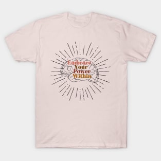 Empower Your Power Within | Brain with Sparks Design T-Shirt